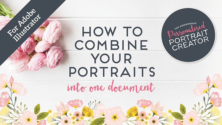 How to combine your portraits into one document in Adobe Illustrator