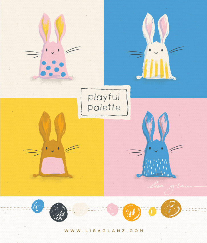 Playful palette: bunny-licious