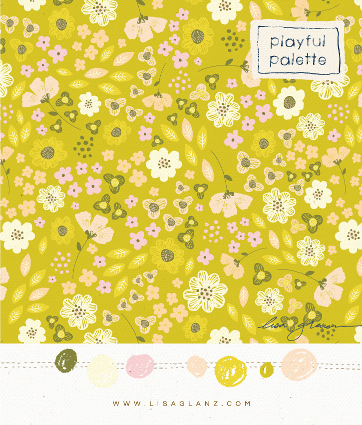 Playful palette: floral burst