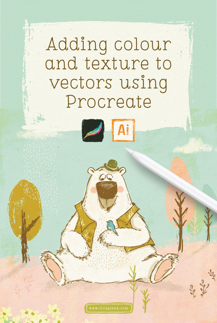 Adding colour and texture to vectors using Procreate