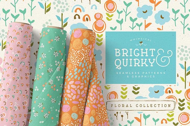 Bright & Quirky Seamless Patterns & Graphics