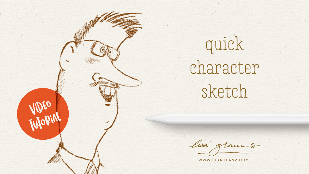 Quick character sketch – quirky businessman