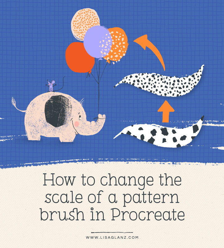 How to change the scale of a Pattern Brush and other useful brush tips in Procreate
