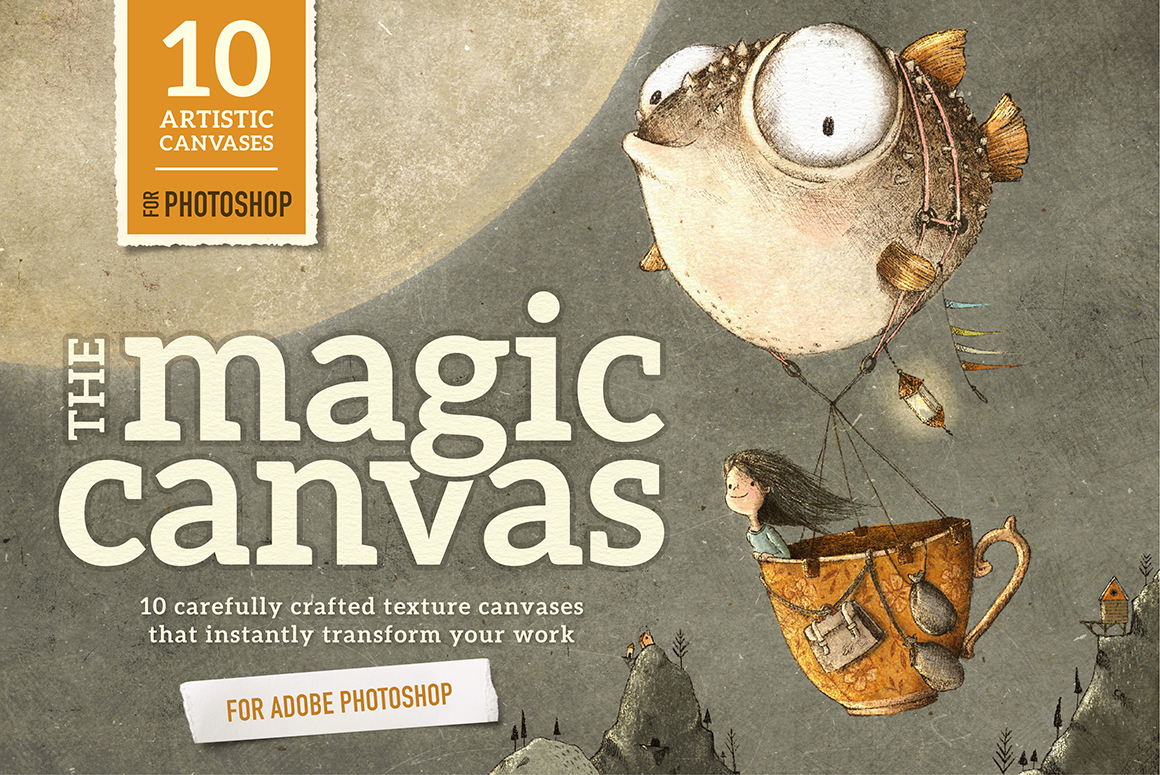 The Magic Canvas: Adobe Photoshop texture overlay documents