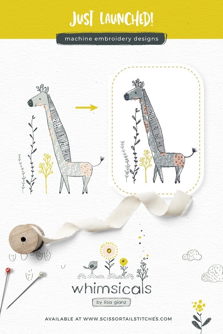 Just released! “Whimsicals” machine embroidery designs