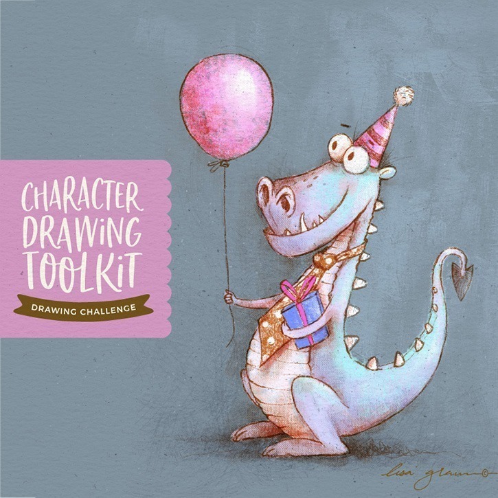 character-drawing-challenge-4-dragon-birthday-lisa-glanz for Free Printable Dragon Birthday Card Character Drawing Challenge #4: Dragon birthday - Lisa Glanz for Free Printable Dragon Birthday Card