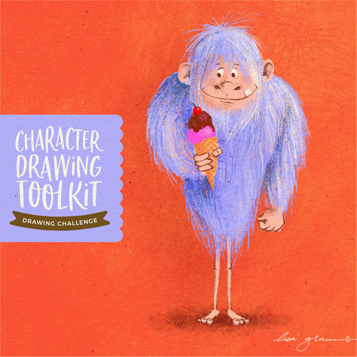 Character Drawing Challenge #6: Hairy monster