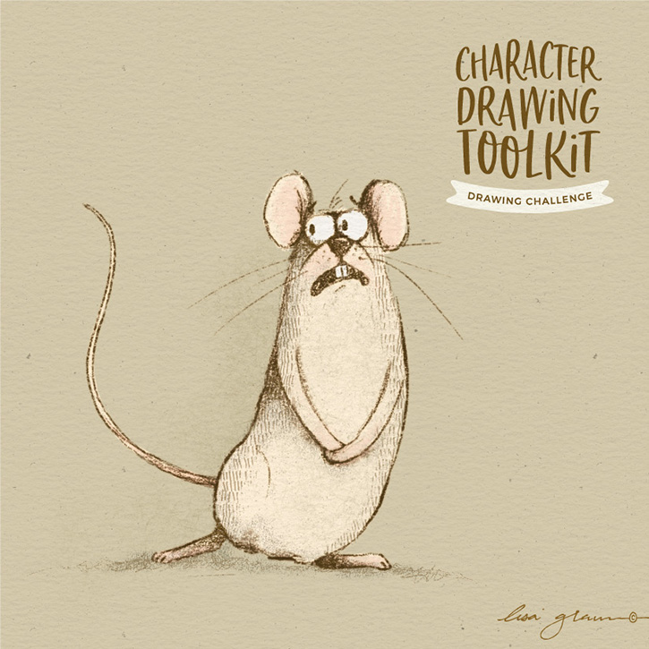 Character Drawing Challenge #2: Scared little mouse