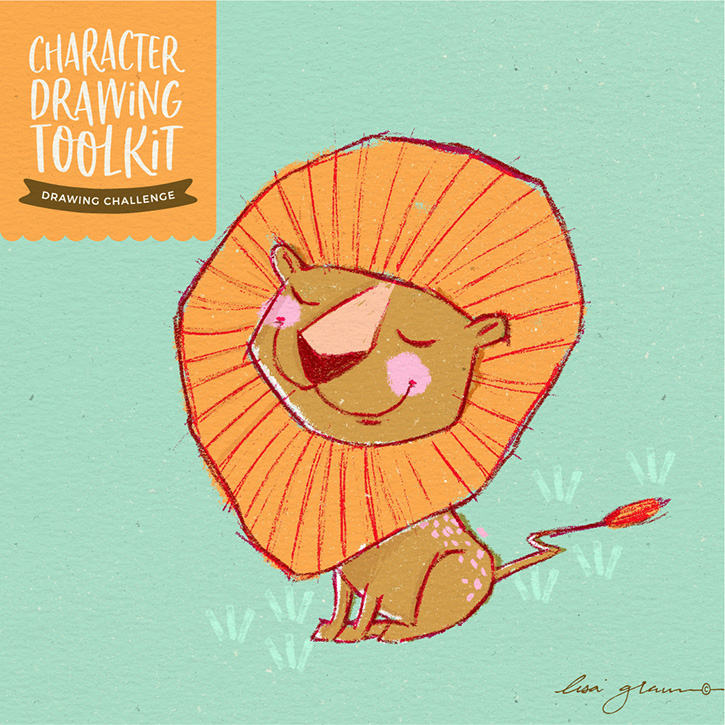 Character Drawing Challenge #38: Cute lion