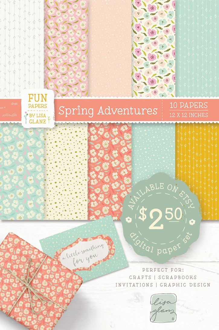 Digital paper packs now available on Etsy! - Lisa Glanz