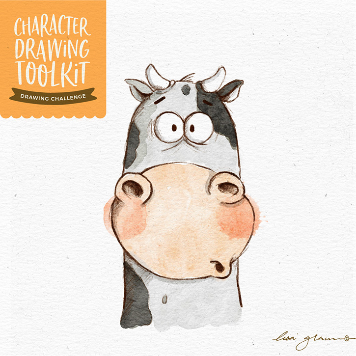 Character Drawing Challenge #42: Surprised cow