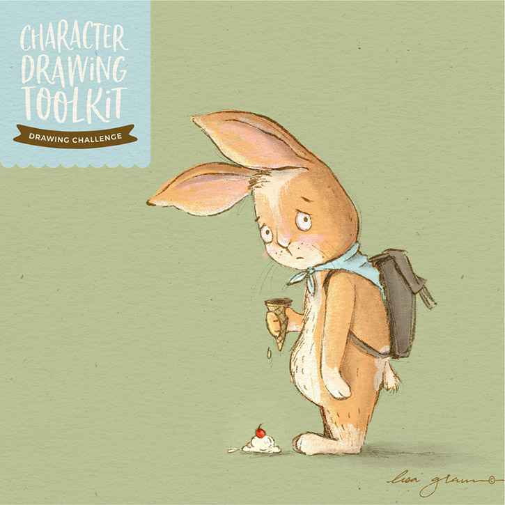 Character Drawing Challenge #48: Bunny ice cream