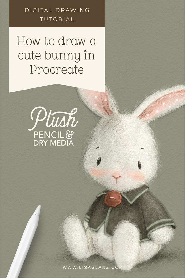 How to draw a cute bunny in Procreate
