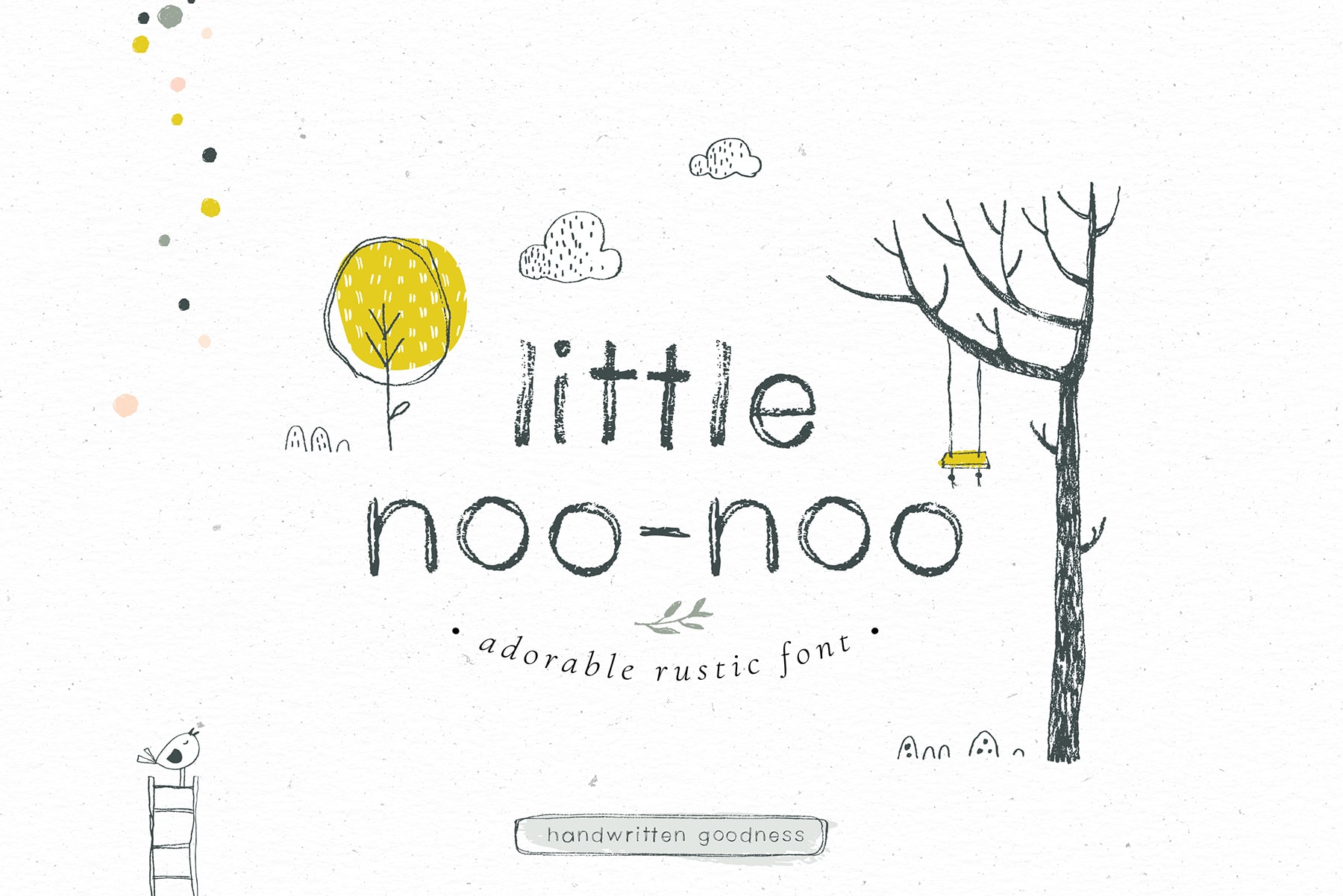 Little Noo-Noo rustic hand lettered font