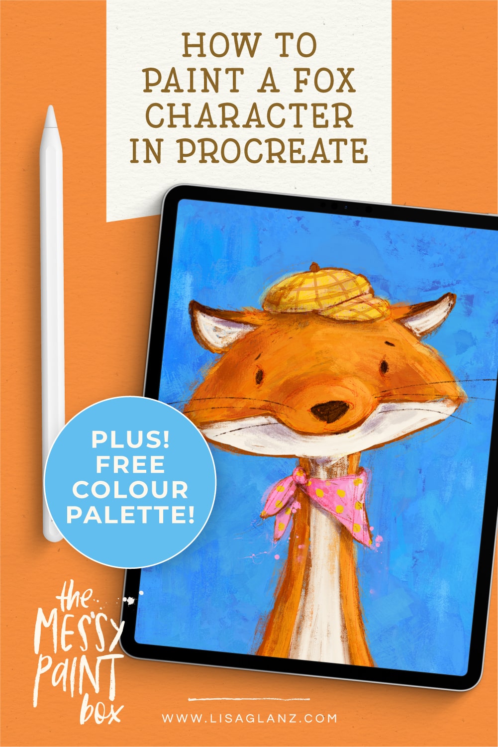 how to paint a fox character in procreate