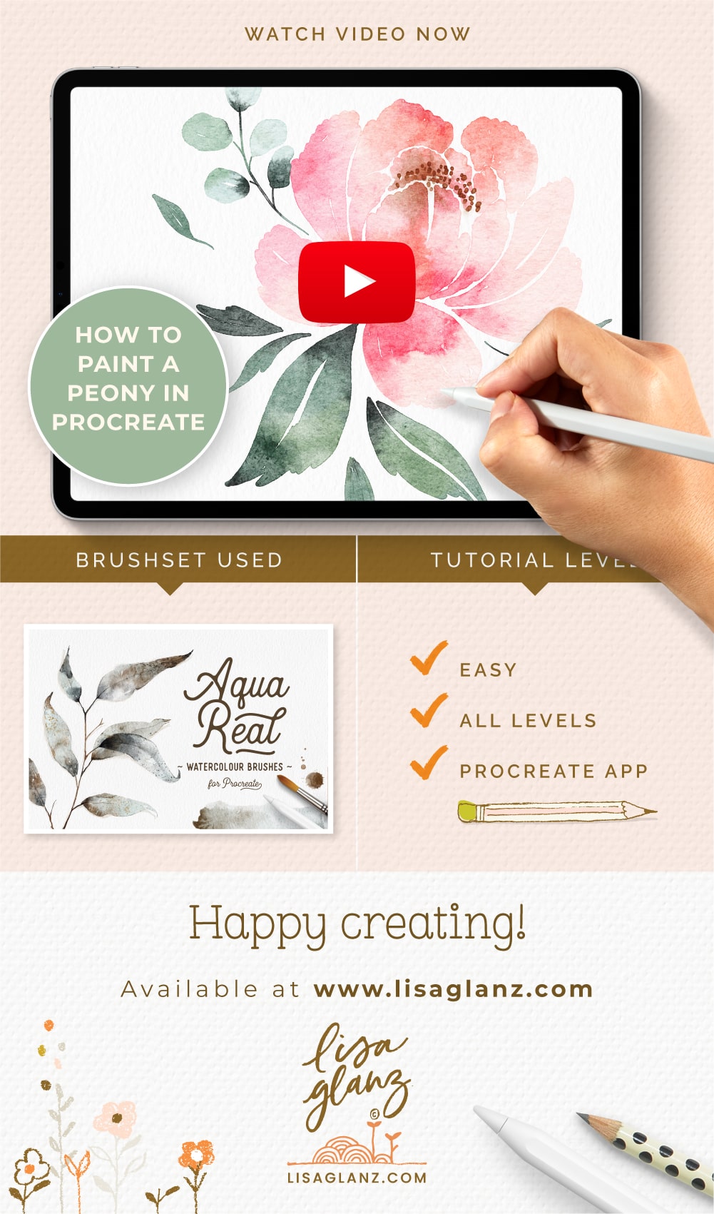 how to paint a peony in procreate