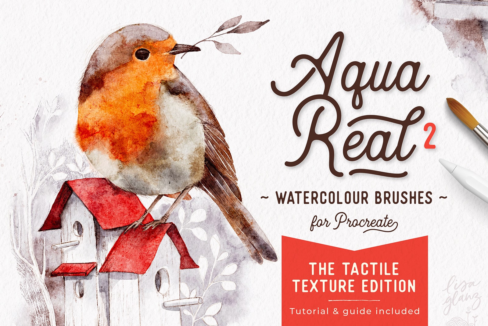 AquaReal 2 – Tactile Texture Edition Watercolour Brushes For Procreate