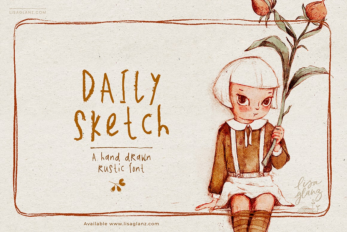 daily sketch font by Lisa Glanz