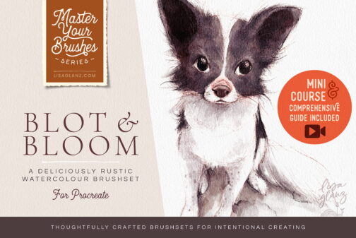 Blot and Bloom watercolour brushes for Procreate cover
