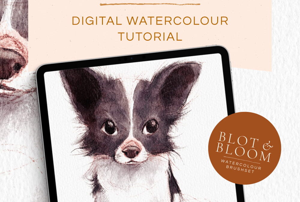 Tutorial: Tips for painting your pet in Procreate with watercolour brushes