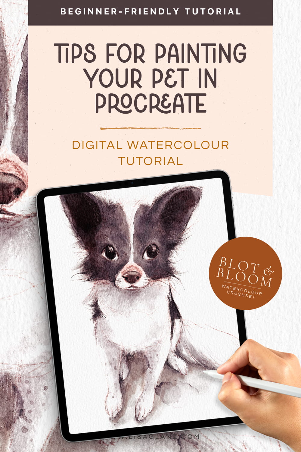 Tutorial: Tips for painting your pet in Procreate with watercolour brushes