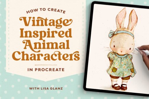 how to draw vintage inspired animal characters class